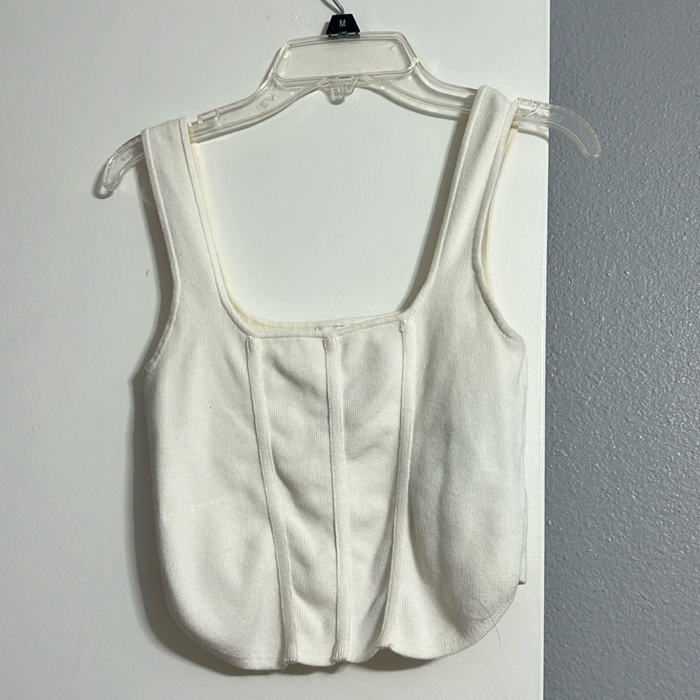 H&M corset white top
